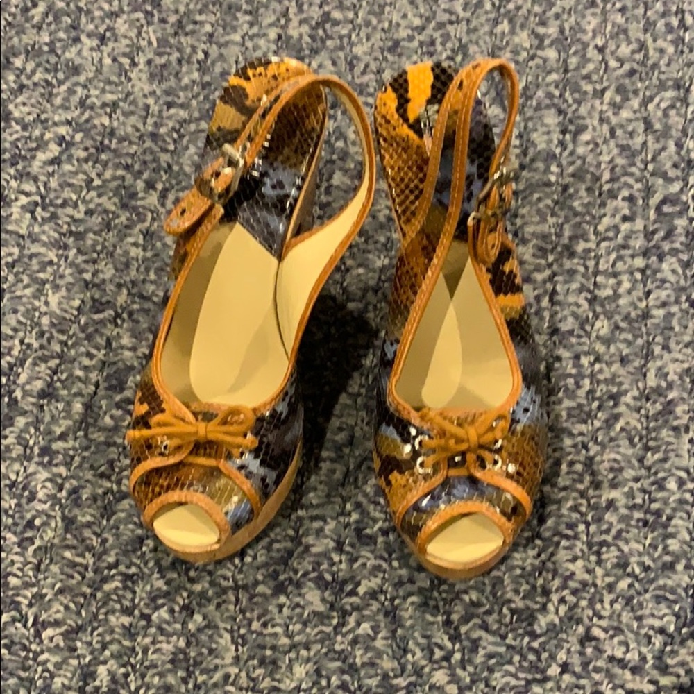Michael Kors— snake skin sling backs